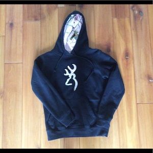 Browning camouflage pink/black hoodie sweatshirt size small